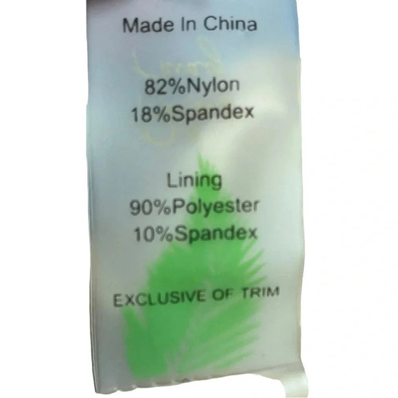 PALMS AWAY FLORAL HIBISCUS‎ ONE PIECE SWIMSUIT TIE BELT WOMEN SIZE EXTRA SMALL - Picture 8 of 9